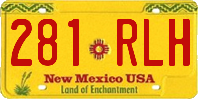 NM license plate 281RLH