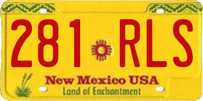 NM license plate 281RLS