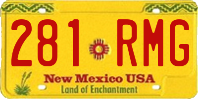 NM license plate 281RMG