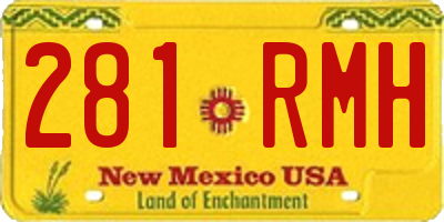 NM license plate 281RMH
