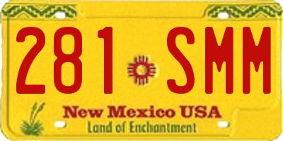 NM license plate 281SMM