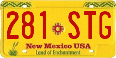 NM license plate 281STG