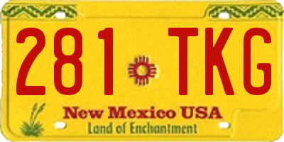 NM license plate 281TKG