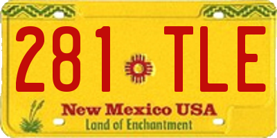 NM license plate 281TLE