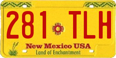NM license plate 281TLH