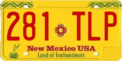 NM license plate 281TLP