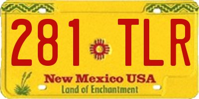 NM license plate 281TLR