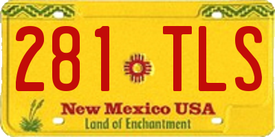 NM license plate 281TLS
