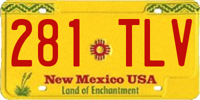 NM license plate 281TLV