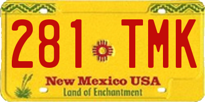 NM license plate 281TMK