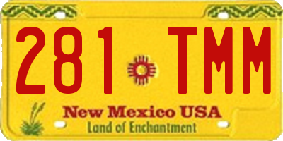 NM license plate 281TMM