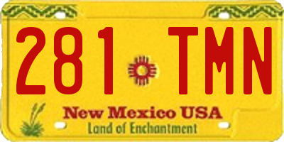 NM license plate 281TMN