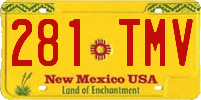 NM license plate 281TMV