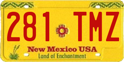 NM license plate 281TMZ
