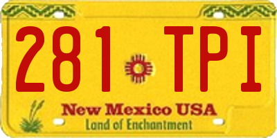 NM license plate 281TPI