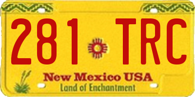 NM license plate 281TRC