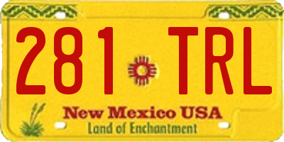 NM license plate 281TRL