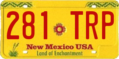 NM license plate 281TRP