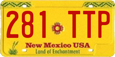 NM license plate 281TTP