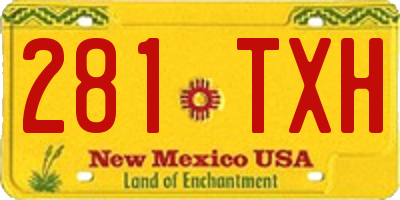NM license plate 281TXH