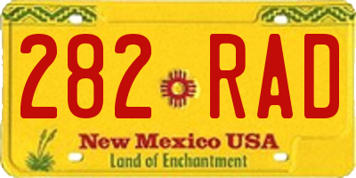 NM license plate 282RAD