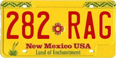 NM license plate 282RAG