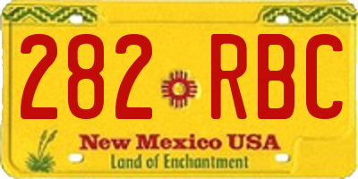 NM license plate 282RBC