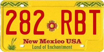 NM license plate 282RBT