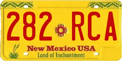 NM license plate 282RCA