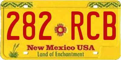 NM license plate 282RCB