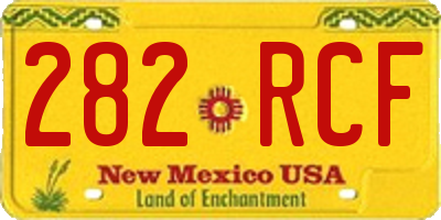 NM license plate 282RCF