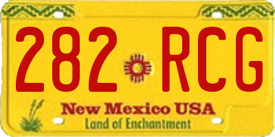 NM license plate 282RCG