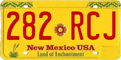 NM license plate 282RCJ