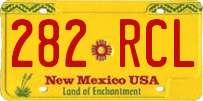 NM license plate 282RCL