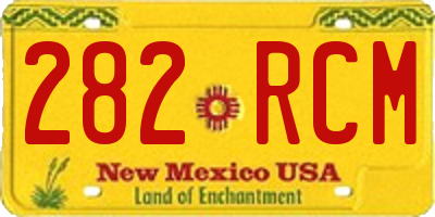 NM license plate 282RCM