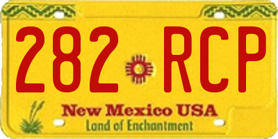 NM license plate 282RCP