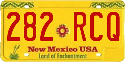 NM license plate 282RCQ