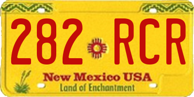 NM license plate 282RCR