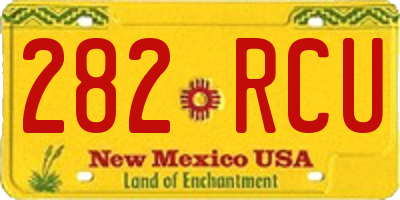 NM license plate 282RCU