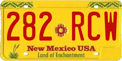 NM license plate 282RCW