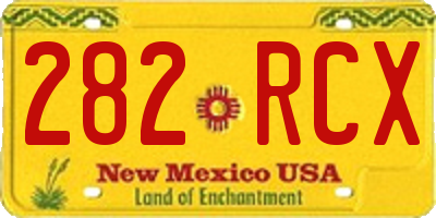 NM license plate 282RCX