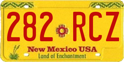 NM license plate 282RCZ