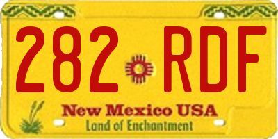 NM license plate 282RDF