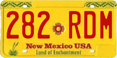 NM license plate 282RDM