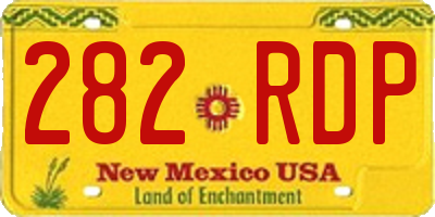 NM license plate 282RDP