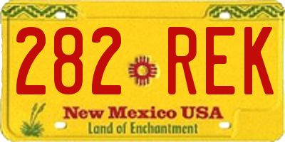 NM license plate 282REK