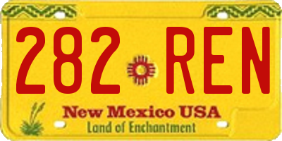 NM license plate 282REN