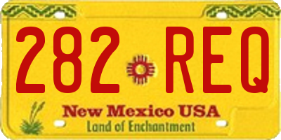 NM license plate 282REQ