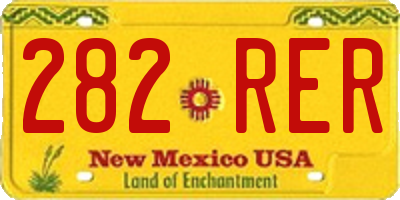 NM license plate 282RER