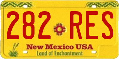 NM license plate 282RES